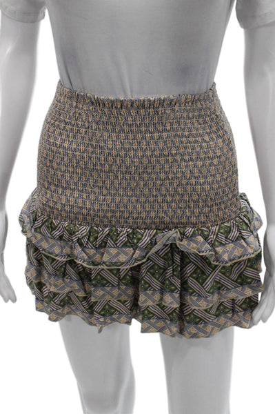Olivaceous Women Multicolor Geometric Rayon Mini Skirt Pull On Size S