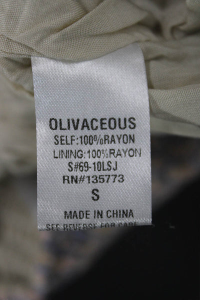 Olivaceous Women Multicolor Geometric Rayon Mini Skirt Pull On Size S