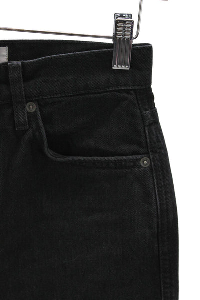 Reformation Womens Straight Black High Rise Jeans Cotton Blend Size 24