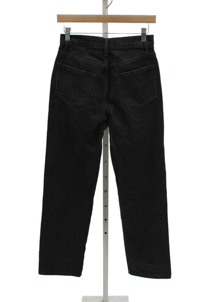 Reformation Womens Straight Black High Rise Jeans Cotton Blend Size 24