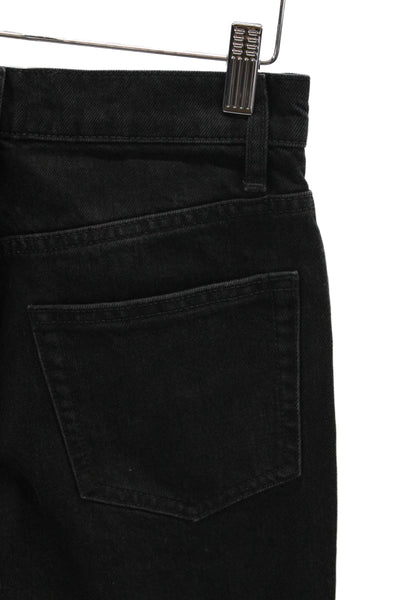 Reformation Womens Straight Black High Rise Jeans Cotton Blend Size 24