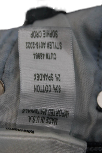 Agolde Womens Cropped High Rise Blue Jeans Button Closure Size 25