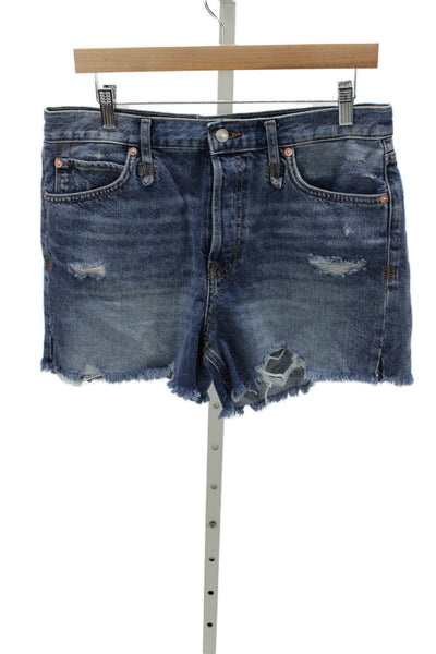 We The Free Women Cut-Off Blue 100% Cotton Shorts Size 29