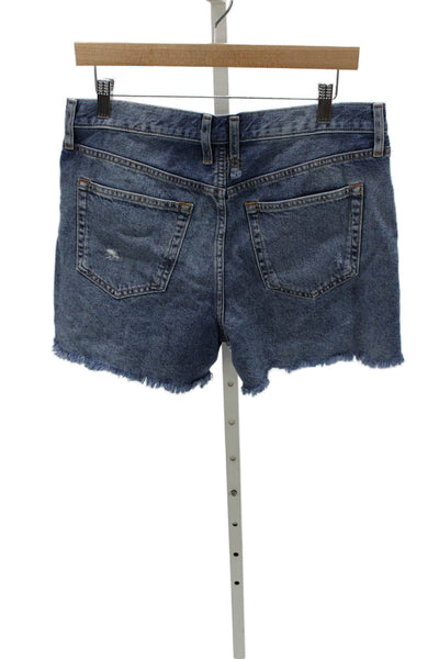 We The Free Women Cut-Off Blue 100% Cotton Shorts Size 29