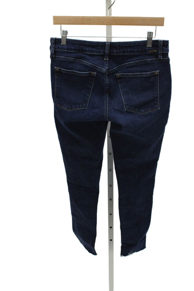 DL1961 Womens Skinny Jeans Blue Cotton High Rise Button Size 29