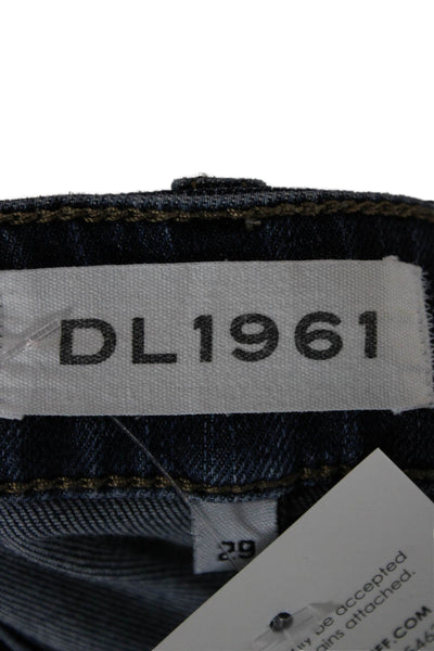 DL1961 Womens Skinny Jeans Blue Cotton High Rise Button Size 29