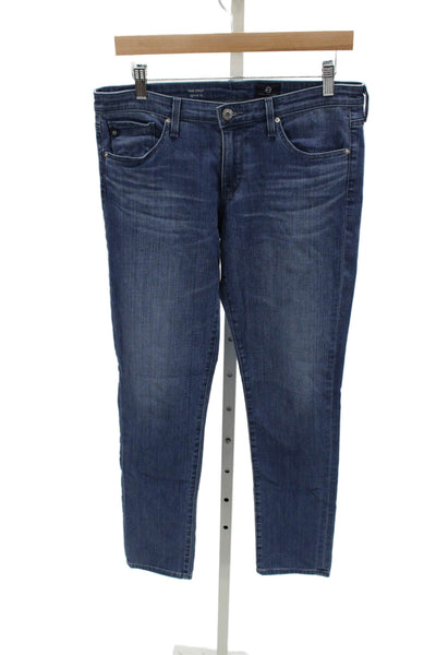 AG Adriano Goldschmied Women Slim Blue High Rise Jeans Cotton Blend Size 29