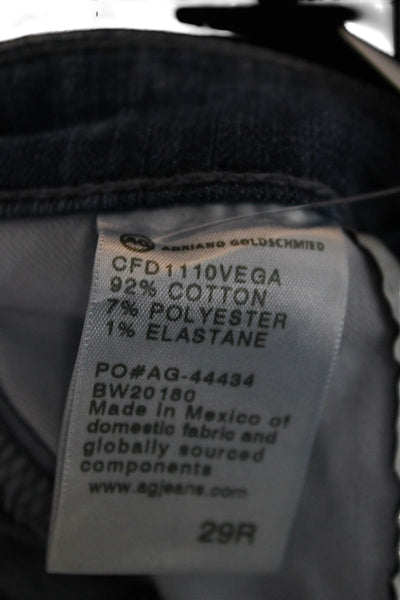 AG Adriano Goldschmied Women Slim Blue High Rise Jeans Cotton Blend Size 29