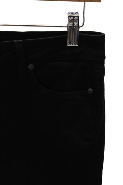 Paige Womens Skinny Jeans Black Rayon High Rise Button Fly Size 30