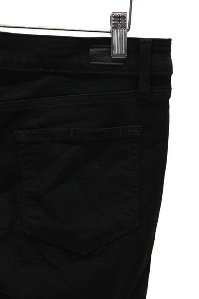 Paige Womens Black Bootcut Jeans High Rise Rayon Button Size 29