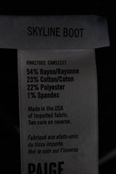 Paige Womens Black Bootcut Jeans High Rise Rayon Button Size 29