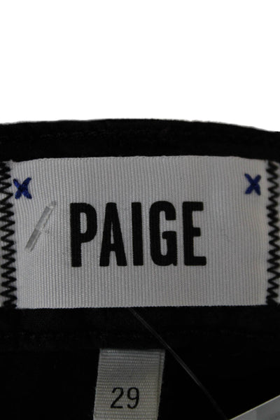 Paige Womens Black Bootcut Jeans High Rise Rayon Button Size 29
