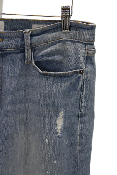 Frame Women Boyfriend Jeans High Rise Blue Cotton Blend Size 30