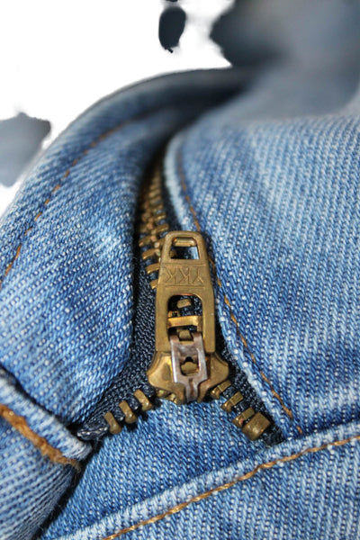 Frame Women Boyfriend Jeans High Rise Blue Cotton Blend Size 30