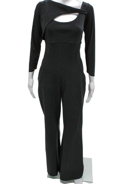 Chiara Boni La Petite Robe Womens Gray Boatneck Long Sleeve Jumpsuit Size M