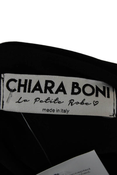 Chiara Boni La Petite Robe Womens Gray Boatneck Long Sleeve Jumpsuit Size M
