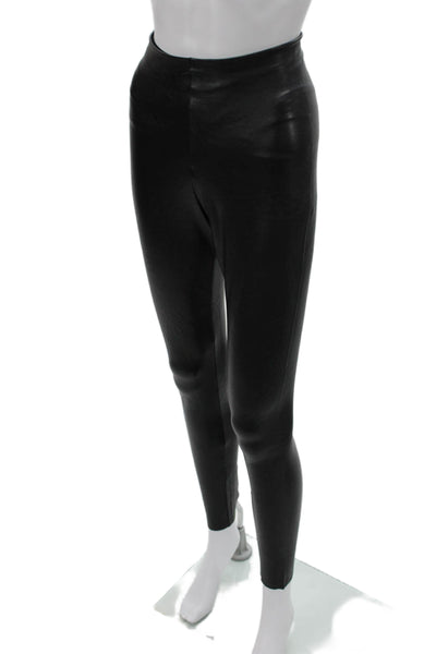 Commando Women Black Polyester Leggings Size M