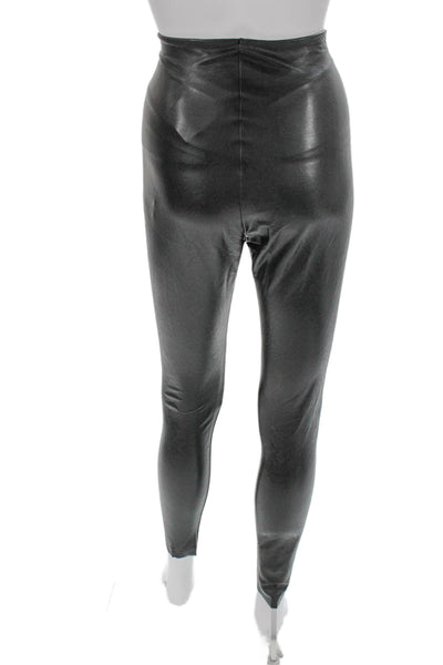 Commando Women Black Polyester Leggings Size M
