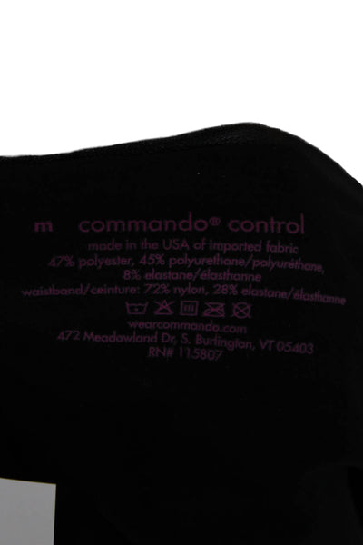 Commando Women Black Polyester Leggings Size M
