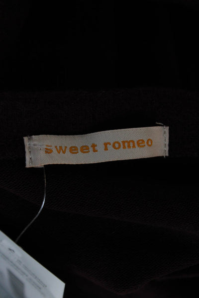 Sweet Romeo Womens Basic Red Long Sleeve T-Shirt Round Neck Pullover Size L