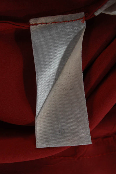 Rag & Bone Womens Tunic Red V-Neck Sleeveless Polyester Size M