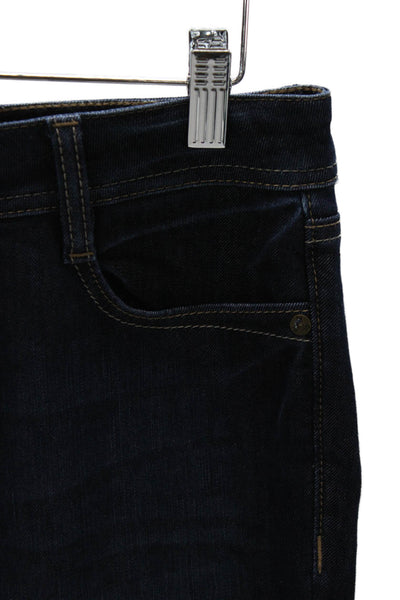 DL1961 Womens Cropped High Rise Blue Jeans Button Cotton Blend Size 29