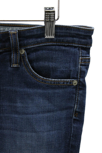 AG Adriano Goldschmied Womens Skinny Blue High Rise Cotton Jeans 30in Size 28
