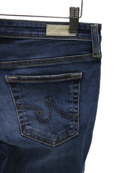 AG Adriano Goldschmied Womens Skinny Blue High Rise Cotton Jeans 30in Size 28