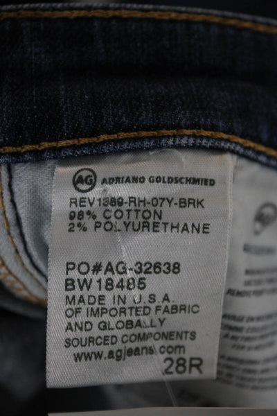 AG Adriano Goldschmied Womens Skinny Blue High Rise Cotton Jeans 30in Size 28