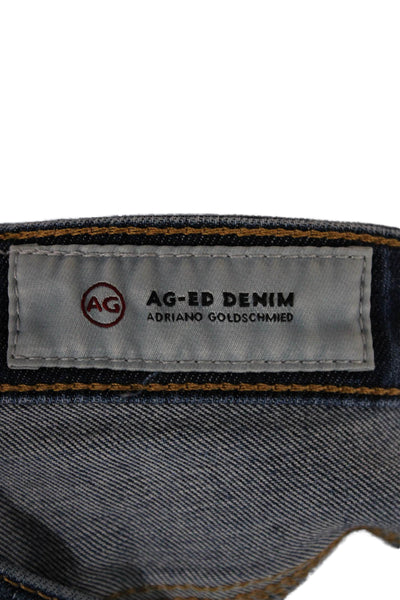 AG Adriano Goldschmied Womens Skinny Blue High Rise Cotton Jeans 30in Size 28