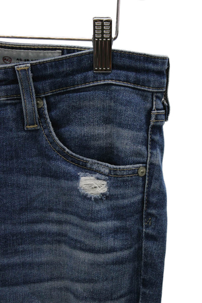 AG Adriano Goldschmied Women Ankle Jeans Blue Mid Rise Cotton 28 Size 30