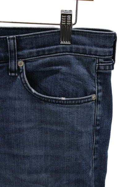 Rag & Bone Womens Cropped Jeans Blue High Rise Cotton Size 29