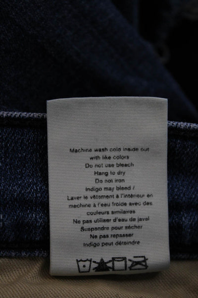 Rag & Bone Womens Cropped Jeans Blue High Rise Cotton Size 29
