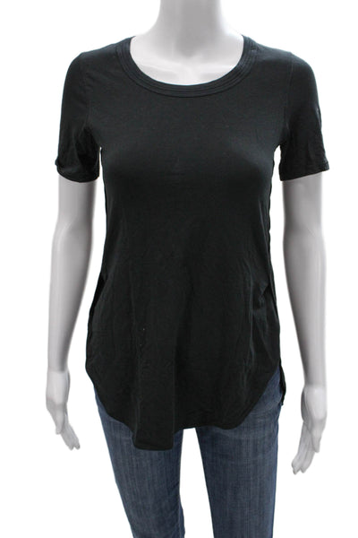 Lululemon Womens Black Basic T-Shirt Short Sleeve Round Neck Size 6