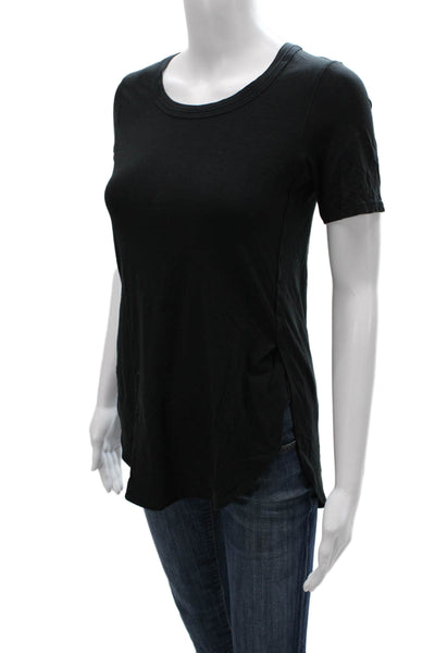 Lululemon Womens Black Basic T-Shirt Short Sleeve Round Neck Size 6