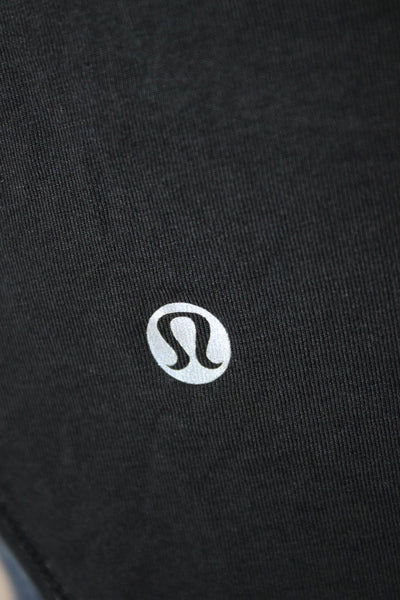 Lululemon Womens Black Basic T-Shirt Short Sleeve Round Neck Size 6