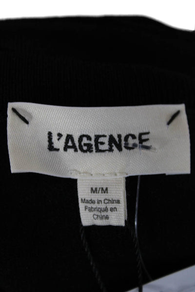 L'Agence Women Black Turtleneck Pullover Sweater Long Sleeve Size M