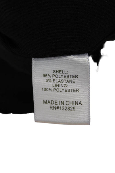 Lovers + Friends Womens Cropped T-Shirt Black Mock Neck Zip Size XS