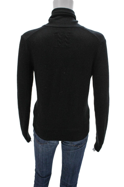 Nili Lotan Womens V-Neck Virgin Wool Pullover Sweater Black Long Sleeve Size XS