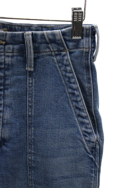 Mother Womens Mom High Rise Blue Jeans Size 25