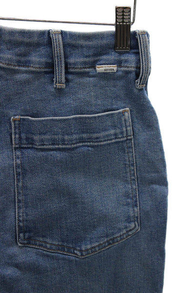 Mother Womens Mom High Rise Blue Jeans Size 25