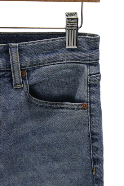Pistola Womens Cropped High Rise Jeans Blue Cotton Zip Fly Size 26