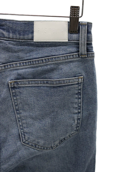 Pistola Womens Cropped High Rise Jeans Blue Cotton Zip Fly Size 26