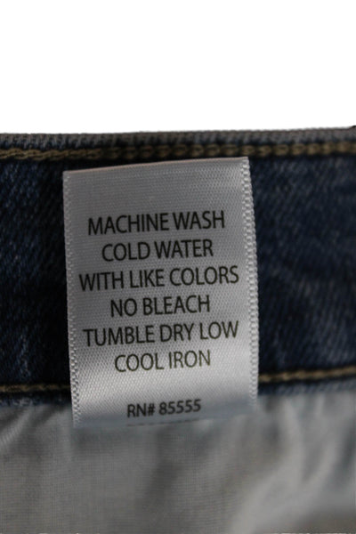 Pistola Womens Cropped High Rise Jeans Blue Cotton Zip Fly Size 26