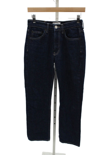 Zara Women Straight Jeans Blue High Rise Size 2