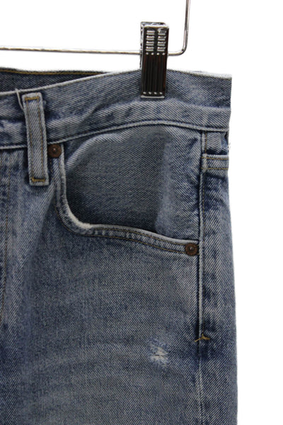 Citizens of Humanity Women Straight Jeans Blue High Rise Cotton Size 24