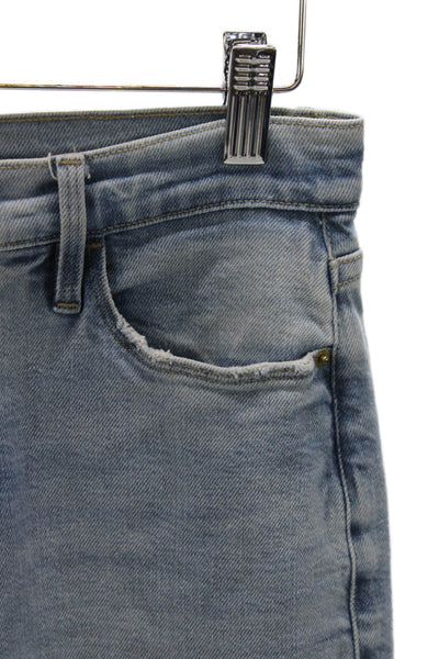 Frame Women Skinny Jeans Blue High Rise Cotton Zip Inseam 26 Size 25