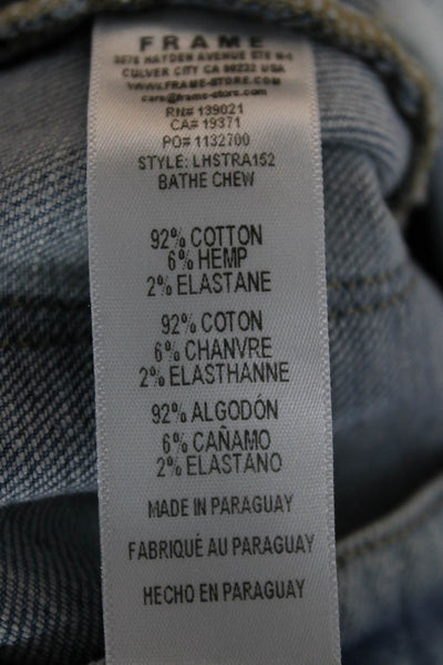Frame Women Skinny Jeans Blue High Rise Cotton Zip Inseam 26 Size 25