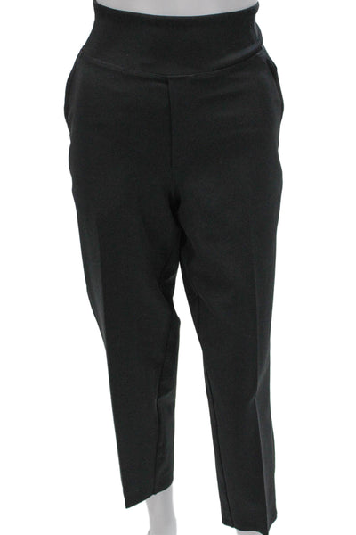 Athleta Womens Black Ankle Pants Polyester Pull On Size 4