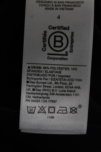 Athleta Womens Black Ankle Pants Polyester Pull On Size 4